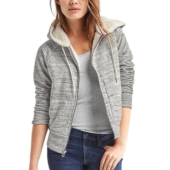 Gap Sherpa zip hoodie, size XL, NWT - Picture 2 of 6
